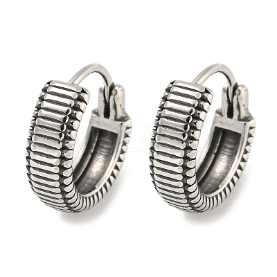 316 Surgical Stainless Steel Hoop Earrings EJEW-D096-09J-AS-1
