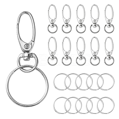 10Pcs Iron Swivel Snap Hooks Clasps IFIN-YW0003-39-1
