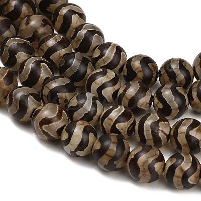 Tibetan Style dZi Beads Strands GG-CBA4812-B03-10MM-1