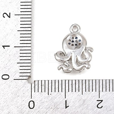 Brass Micro Pave Cubic Zirconia Pendants KK-L261-14B-P-1