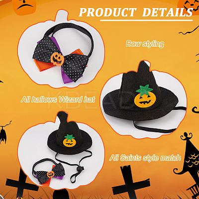 Polyester Pet Hat & Ties AJEW-WH0453-39-1