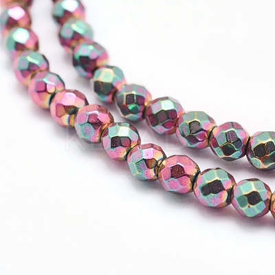 Electroplate Non-magnetic Synthetic Hematite Beads Strands G-L486-A-02-1