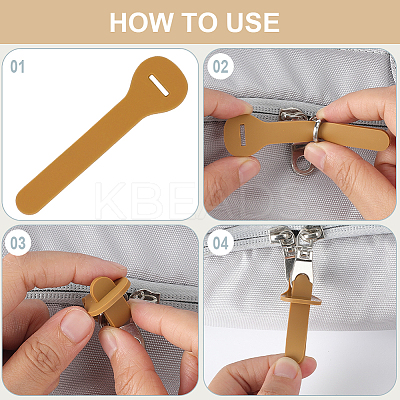 24Pcs 4 Colors PVC Zipper Pull Tabs PVC-GF0001-02B-02-1