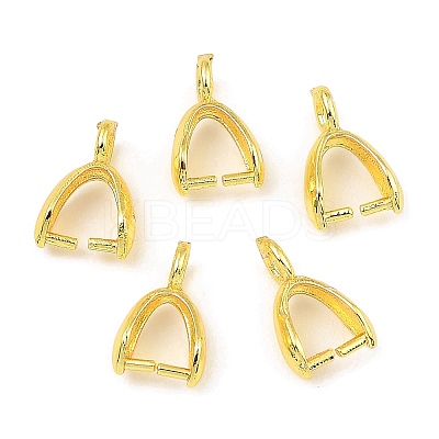 Rack Plating Brass Ice Pick Pinch Bails KK-Z030-05C-G-1