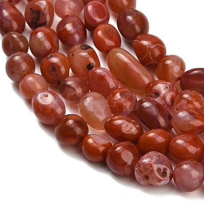 Natural Red Agate(Dyed & Heated) Beads Strands G-C287-A01-02-1