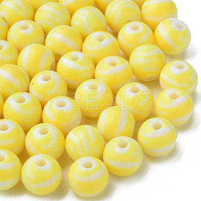 Opaque Striped Acrylic Beads MACR-S373-27A-06-1