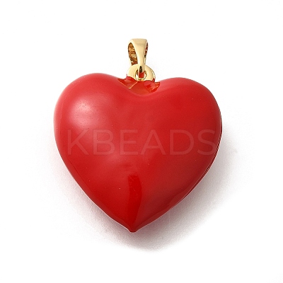 Rack Plating Brass with Enamel Pendants KK-M296-01G-03-1