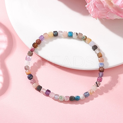 Natural Mixed Gemstone Beaded Stretch Bracelets for Women BJEW-JB13335-1