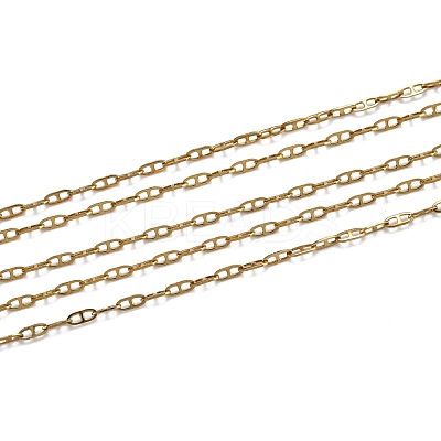 304 Stainless Steel Mariner Link Chain Necklaces X-NJEW-P226-03G-05-1