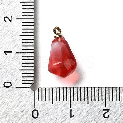 Brass Acrylic Pendants OACR-R006-01G-19-1