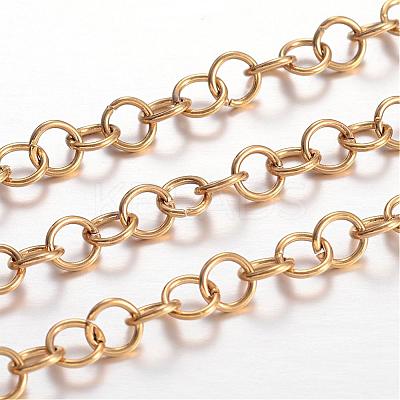 Ion Plating(IP) 304 Stainless Steel Rolo Chains CHS-P001-19G-0.8MM-1