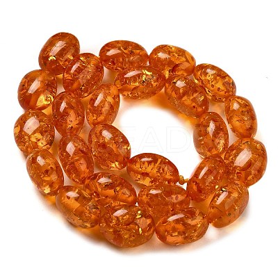Resin Imitation Amber Beads Strands RESI-Z017-03-1