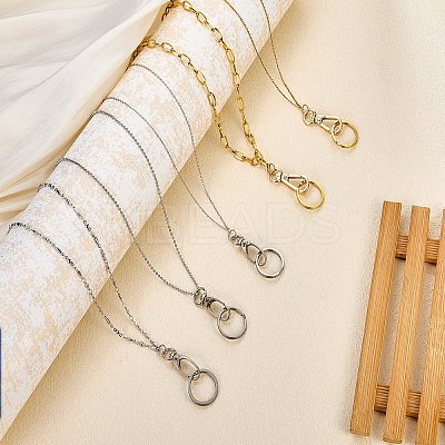 304 Stainless Steel Chains Neck Strap Lanyard HJEW-SW00134-1