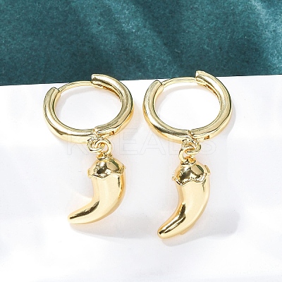 Chili Brass Hoop Earrings EJEW-Q015-17G-1