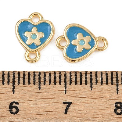 Brass Enamel Connector Charms KK-H078-03B-G01-1