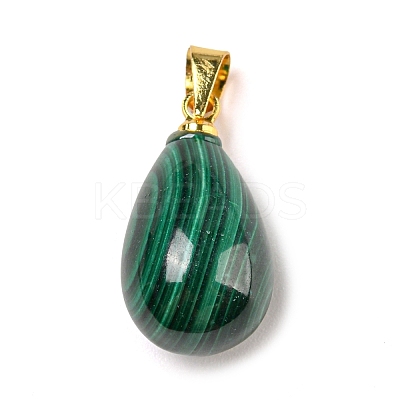 Natural Malachite Pendants G-D094-01G-1