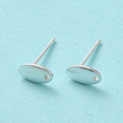 Oval 925 Sterling Silver Stud Earring Finddings STER-K174-13S-1