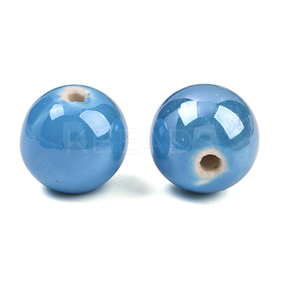 Glazed Porcelain Beads X-PORC-D001-18mm-12-1