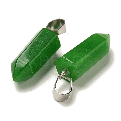 Dyed Natural White Jade Pendants G-Z067-07P-22-1