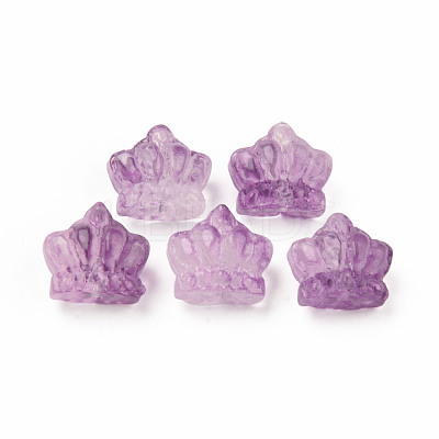 Two Tone Transparent Spray Painted Glass Beads GLAA-Q092-02-C08-1