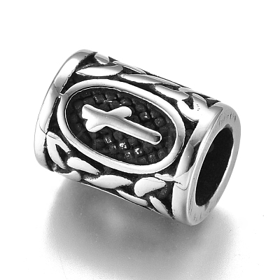 304 Stainless Steel European Beads OPDL-G010-07AS-16B-1