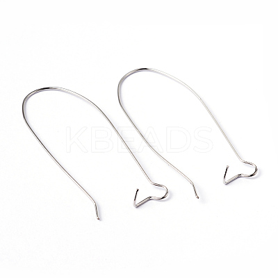 Brass Hoop Earrings Findings Kidney Ear Wires EC221-4NF-1