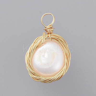 Natural Baroque Pearl Keshi Pearl X-PALLOY-JF00409-1