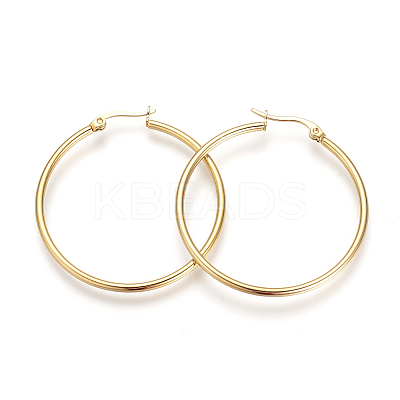 201 Stainless Steel Hoop Earrings LS-X-MAK-R018-40mm-G-1