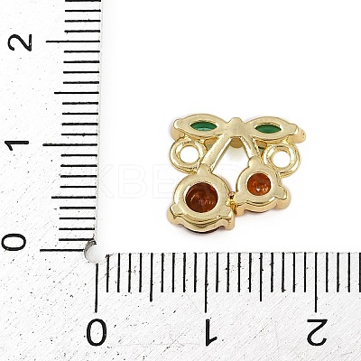 Brass Pave Green and Red Cubic Zirconia Links LS-KK-D409-18G-1