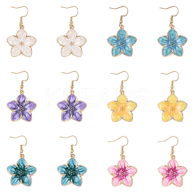 6 Pairs 304 Stainless Steel Dangle Earrings EJEW-YW00014-1