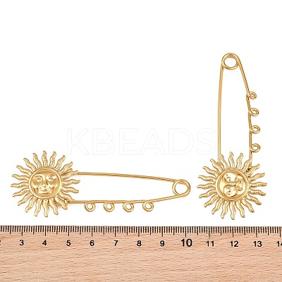 Sun 304 Stainless Steel Safety Pins Brooch Findings SA-CBA098D-13D-G-1