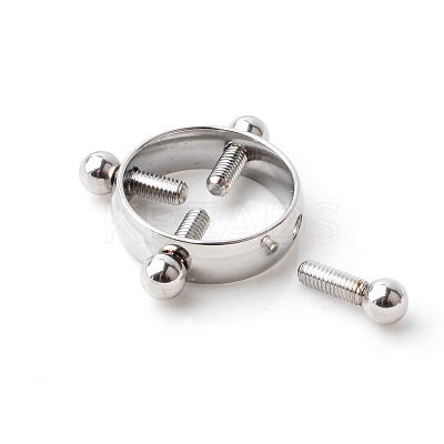 316 Surgical Stainless Steel Clip On Non Piercing Nipple Rings WG8826F-03-1