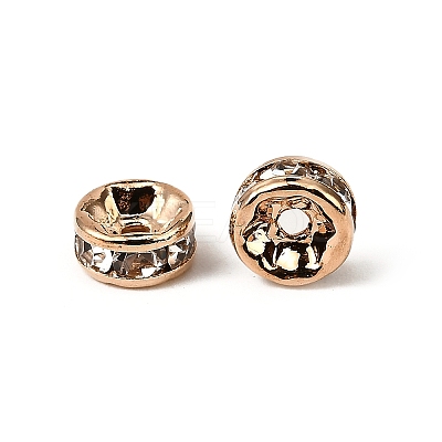 Brass Rhinestone Spacer Beads RB-A014-Z6mm-01LG-NF-1