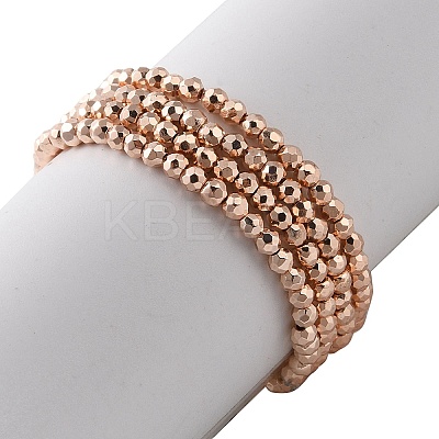 Electroplate Beads Strands X-EGLA-H104-01B-1