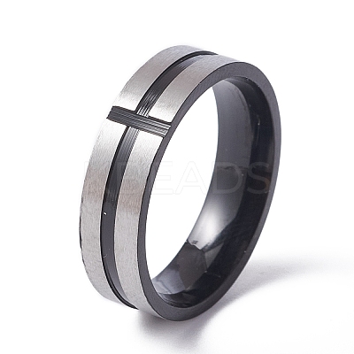 201 Stainless Steel Plain Band Rings RJEW-TAC0002-006C-BP-1