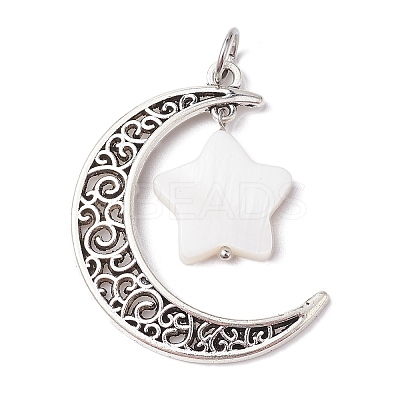 3Pcs Tibetan Style Alloy Moon Pendants PALLOY-JF02290-01A-1