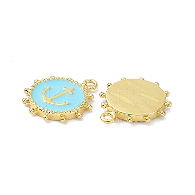 Eco-Friendly Stainless Steel Enamel Pendants STAS-C031-02G-03-1