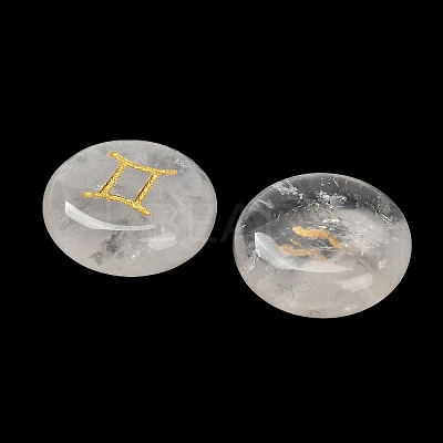 12 Constellation Natural Quartz Crystal Cabochons Set G-Q190-03C-1