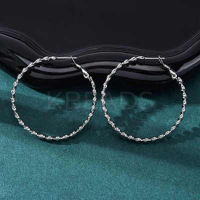 304 Stainless Steel Hoop Earrings EJEW-S250-04A-P-1