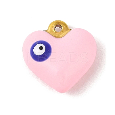 304 Stainless Steel Enamel Pendants STAS-M071-02B-1