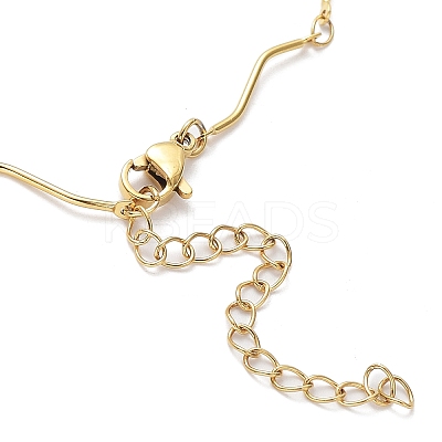 Ion Plating(IP) 304 Stainless Steel Twist Bar Link Chain Necklace NJEW-K249-11G-1