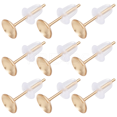 40Pcs 304 Stainless Steel Stud Earring Findings STAS-BBC0004-04-1