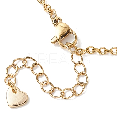Natural Pearl Rice Pendant Bib Necklaces with 304 Stainless Steel Cable Chains NJEW-JN05944-1