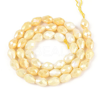 Anti-Tarnish Electroplate Glass Beads Strands X-GLAA-T025-13A-09-1