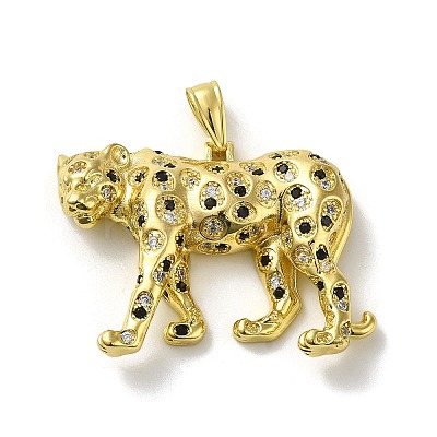 Rack Plating Brass Micro Pave Cubic Zirconia Pendants KK-A210-03D-G-1