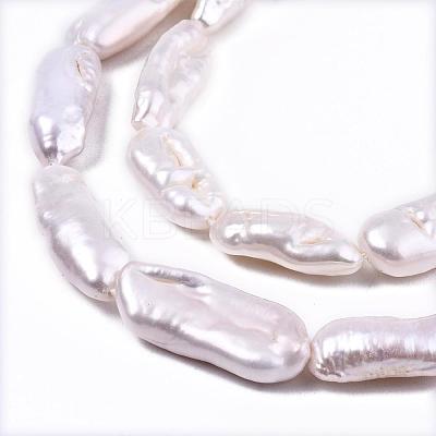Nuggets Natural Baroque Pearl Keshi Pearl Beads Strands PEAR-Q004-34-1