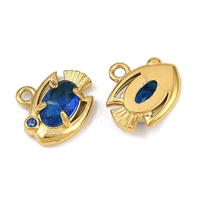304 Stainless Steel Rhinestone Charms STAS-H242-05G-03-1