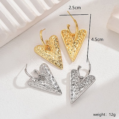 Vintage Copper Heart Earrings for Women YX2497-2-1