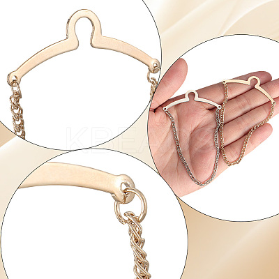 4Pcs Brass Hanging Chains Collar Pins Tie Clips AJEW-SC0004-04B-1