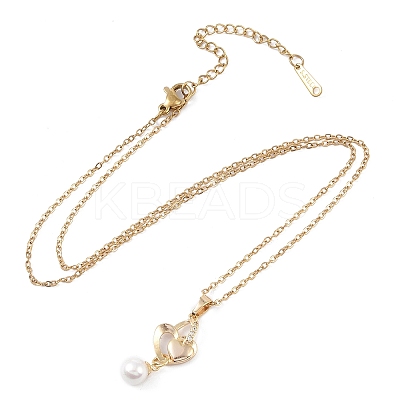 201 Stainless Steel Cable Chain Necklaces NJEW-P309-14G-1